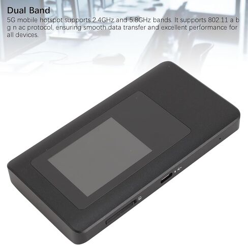 5G Mobile Hotspot ، WiFi 6 Dual Band Portable Router مع بطارية 4400 مللي أمبير في الساعة للعمل عن بُعد في السفر واتصال الجهاز متعدد الجهاز in Kuwait