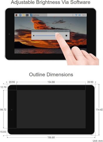 WAVESHARE 7INCH TOUC SCREEN in Saudi Arabia
