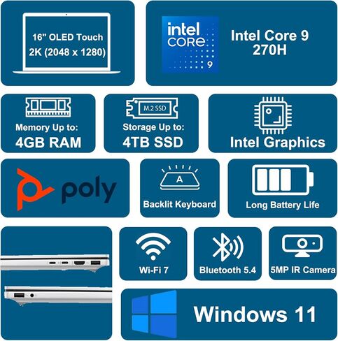 HP Omnibook 5 16 "AI Laptop - AMD RYZEN AI 7 350 - COPILOT+ PC - 2K (1920 X 1200) in Kuwait