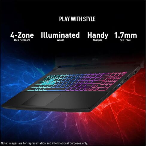 MSI Katana 15 HX Gaming Laptop, Intel i9-14900HX, 64 GB DDR5 RAM, 2 TB PCIe SSD, 15.6" QHD+ (2560x1440) 165Hz Display, Nvidia G-Force RTX 5070, 4 Zone RGB Keyboard, W11 Pro, Black in Saudi Arabia