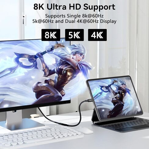 10ft/3M USB-C Male to Female Extension Cable - Thunderbolt 4/USB4/3 Compatible, 40Gbps, 8K@60Hz, 140W PD Fast Charging for M-acBook Pro, Monitors & Type-C Devices in Saudi Arabia