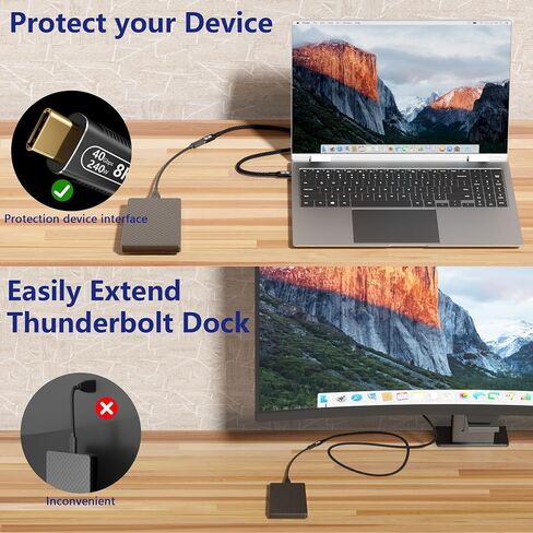 10ft/3M USB-C Male to Female Extension Cable - Thunderbolt 4/USB4/3 Compatible, 40Gbps, 8K@60Hz, 140W PD Fast Charging for M-acBook Pro, Monitors & Type-C Devices in Saudi Arabia