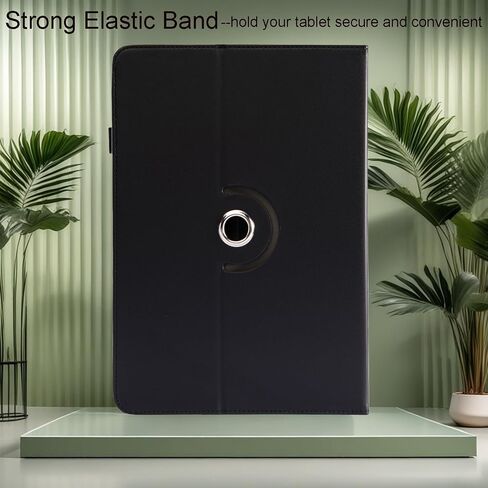 Universal 10 10.1 inch Android Tablet Case ، revvl tab 2 case ، bbjjkkz 360 درجة متعددة الزوايا غطاء باو غطاء جلدي لـ 9.5-11 بوصة ، أسود in Saudi Arabia