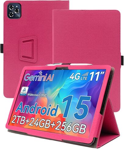 Case for TABWEE W90 Tablet Android 15 11 Inch，WUNIAK Premium Leather Business Folio Stand Cover for TABWEE W90 Tablet Android 15 11 Inch with Hand Strap for Tablet,Black in Saudi Arabia