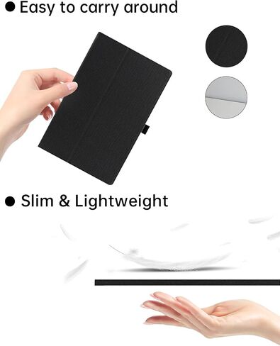 Case for TABWEE W90 Tablet Android 15 11 Inch，WUNIAK Premium Leather Business Folio Stand Cover for TABWEE W90 Tablet Android 15 11 Inch with Hand Strap for Tablet,Black in Kuwait