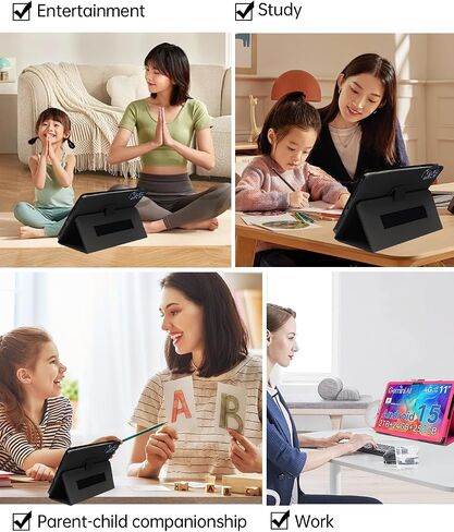 Case for TABWEE W90 Tablet Android 15 11 Inch，WUNIAK Premium Leather Business Folio Stand Cover for TABWEE W90 Tablet Android 15 11 Inch with Hand Strap for Tablet,Black in Saudi Arabia