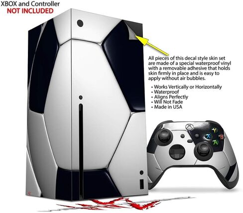 WraptorSkinz Skin Decal Vinyl Wrap compatible with the XBOX Series X Console and Controller - Soccer Ball (GAMING CONSOLE NOT INCLUDED) in Saudi Arabia