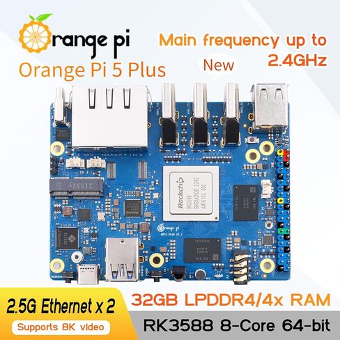 Generic Orange Pi 5 Plus 32GB LPDDR4X RK3588 8 Core 64 Bit Single Board Computer, 2.4GHz Frequency Open Source Development Board Run Orange Pi OS, Android, Debian, Ubuntu (Pi 5 Plus 32GB) in Saudi Arabia