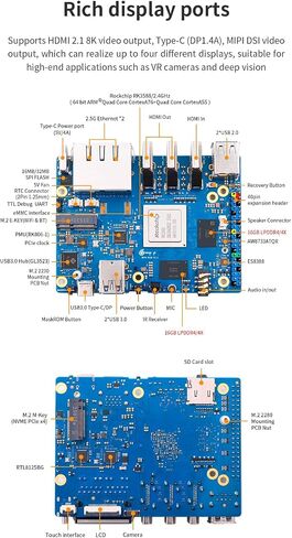 Generic Orange Pi 5 Plus 32GB LPDDR4X RK3588 8 Core 64 Bit Single Board Computer, 2.4GHz Frequency Open Source Development Board Run Orange Pi OS, Android, Debian, Ubuntu (Pi 5 Plus 32GB) in Saudi Arabia
