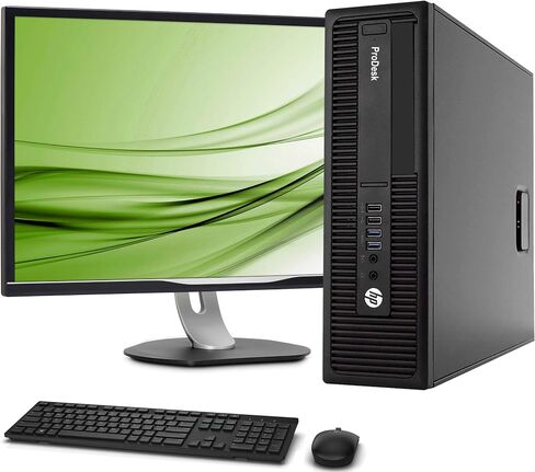 HP 600 G2 SFF Computer Desktop PC, Intel Core i5-6500 3.2GHz, 16GB Ram, 512GB M.2 SSD, Wireless Keyboard & Mouse, WiFi | Bluetooth, New 23.8" Monitor, Windows 11 (Renewed) in Saudi Arabia