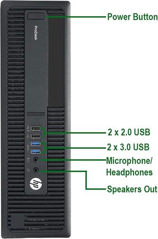 HP 600 G2 SFF Computer Desktop PC, Intel Core i5-6500 3.2GHz, 16GB Ram, 512GB M.2 SSD, Wireless Keyboard & Mouse, WiFi | Bluetooth, New 23.8" Monitor, Windows 11 (Renewed) in Saudi Arabia