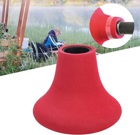 Fishing Rod Butt Cushion, Spherical EVA Practical Fishing Rod Support, Salt Water Resistant Shock‑Absorbing Not Slip Drift Fishing for Boat Fishing(red) in Saudi Arabia