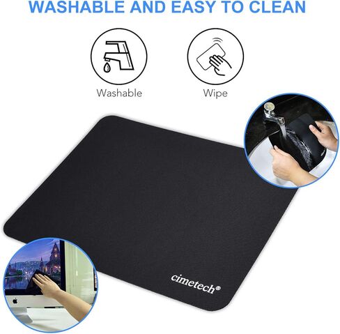 لوحة ماوس الألعاب Cimetech مقاس XXL - عزز أداء الألعاب وراحتك، وسادات ماوس كبيرة ممتدة لسطح المكتب من الألياف فائقة الدقة مقاومة للماء مع قاعدة مضادة للانزلاق - أسود in Kuwait