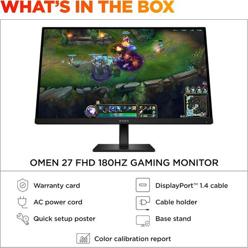 HP Omen 27 Inch FHD 180Hz Gaming Monitor G2 in Kuwait
