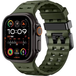 Adorve Compatible with Apple Watch Ultra 3/2/1 Band 49mm for Men - Ocean Sport Strap Rugged Waterproof Silicone Replacement Bands for iWatch Series 11 10 9 8 7 6 5 4 3 2 1 SE 46mm 45mm 44mm 42mm in Kuwait