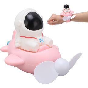 شاهد مروحة ، 3 في 1 USB شحن الرسوم المتحركة الناعمة السيليكون MINI رائد الفضاء معصار Watch Fan ، لكتابة الطلاب الواجبات المنزلية (8 × 11 × 8 سم) in Kuwait