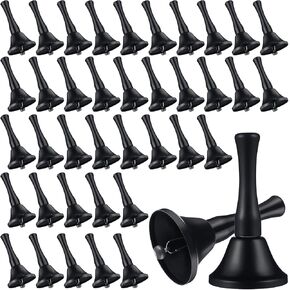 50 Pcs Gold Hand Bell Steel Call Bell Dinner Bell Service Bell Wedding Bells with Wood Handles for the Sick Elderly Alert Classroom Alarm, 1.97 x 3.66 Inches in Saudi Arabia