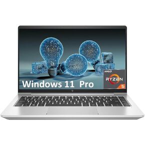 HP LAPTOP 645 G9 Computer EliteBook Win11 ، 14in FHD G9 LAPTOP AMD R5 5675U POTECTOR ، 16GB RAM ، 256GB PCIE SSD ، Silver (READED) in Kuwait