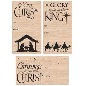 Religious Christmas Peel and Stick Gift Tags - 75 Stickers in Kuwait