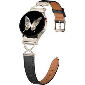 GEAK Leather Band Compatible with Samsung Galaxy Watch 7 Band 6 5 4 FE 40mm 44mm, Watch 6 Classic/5 pro/Active 2, 20mm Dressy Replacement Strap with X-Shape Design for Samsung Watch Bands Women in Saudi Arabia
