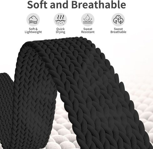 Braided Band Compatible with Fitbit Versa 4 Bands for Women/Versa 3/Sense 2/Sense band, Magnetic Clasp Elastic Fabric Sport Nylon Smartwatch Band for Fitbit Versa4/3/Sense1/2 in Kuwait