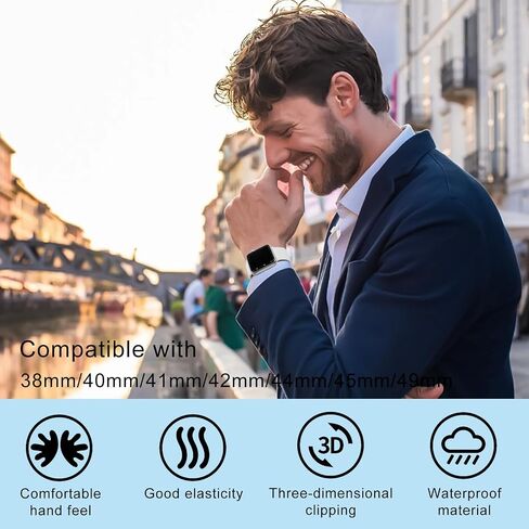 فرقة رياضية متوافقة مع فرق Apple Watch 38mm 40mm 41mm 42mm 44mm 45mm 46mm 49mm النساء الرجال ، ملحق حزام بديل للسيليكون لسلسلة Iwatch Wristbands 10 9 8 7 6 5 4 3 2 1 Se Ultra in Kuwait