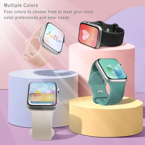 فرقة رياضية متوافقة مع فرق Apple Watch 38mm 40mm 41mm 42mm 44mm 45mm 46mm 49mm النساء الرجال ، ملحق حزام بديل للسيليكون لسلسلة Iwatch Wristbands 10 9 8 7 6 5 4 3 2 1 Se Ultra in Kuwait
