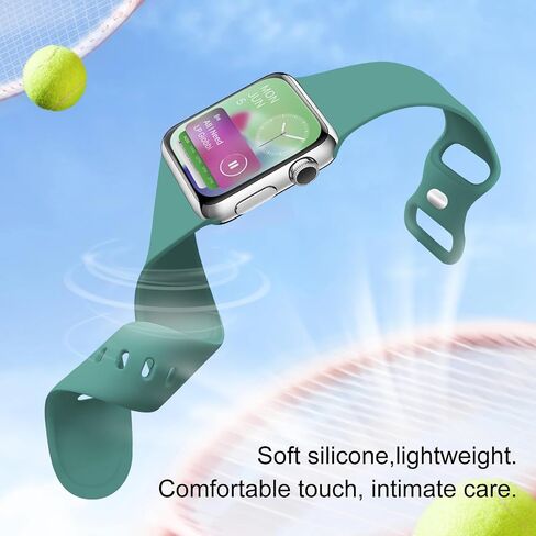 فرقة رياضية متوافقة مع فرق Apple Watch 38mm 40mm 41mm 42mm 44mm 45mm 46mm 49mm النساء الرجال ، ملحق حزام بديل للسيليكون لسلسلة Iwatch Wristbands 10 9 8 7 6 5 4 3 2 1 Se Ultra in Kuwait