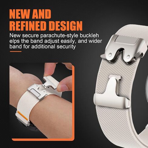 نطاقات النايلون الرياضية الممتدة لـ Garmin Venu 3S 2S/Vivoactive 4S/Vivomove 3S/Forerunner 255S 265S Watch Band Women ، 18 ملم مغناطيسي/مرنة مرنة النايلون in Kuwait