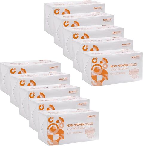 200 Gauze Pads, Highly Absorbent Non-Woven Gauze Sponges 4-Ply, 4x4 Inch All-Purpose Non-Sterile Gauze Pads, Dental Gauze Wound Care Product 1 Pack of 200 in Saudi Arabia