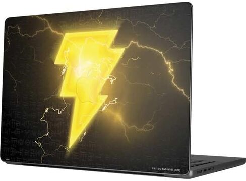 Skinit Skinit Laptop Skin متوافق مع MacBook Pro 14in (2021) - تصميم Warner Bros Black Adam Lightning مرخص رسميًا in Kuwait
