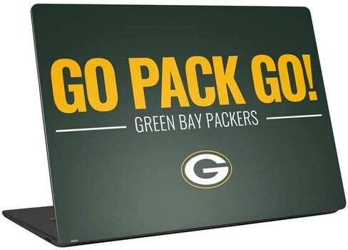 Skinit Laptop Music Skin متوافق مع Universal Laptop 17in (13.8 × 10 بوصة) - تصميم فريق NFL Green Bay Packers المرخص رسميًا in Kuwait