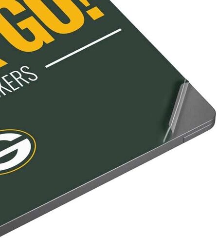 Skinit Laptop Music Skin متوافق مع Universal Laptop 17in (13.8 × 10 بوصة) - تصميم فريق NFL Green Bay Packers المرخص رسميًا in Kuwait
