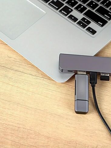 محور USB 7-in-1 مع منافذ USB 3.0 + 4 USB 2.0 + 2 × USB-C متوافقة مع أجهزة الكمبيوتر المحمولة للهواتف الذكية أجهزة USB المحمولة Silber in Kuwait