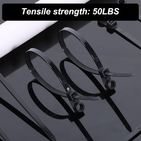 100 pcs روابط سوداء سوداء مع فتحة المسمار ، 7.87 بوصة أسود متعدد الأغراض إدارة الحبل الكابل الرمز البريدي الكهربائي ، العلاقات البلاستيكية مع المسمار للاستخدام الداخلي في الهواء الطلق in Kuwait