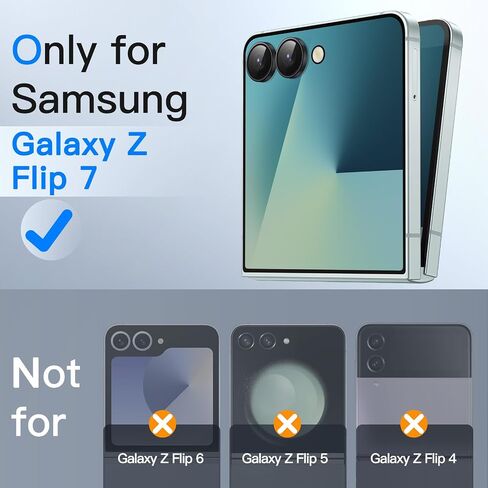 JETech Front Privacy Screen Protector for Samsung Galaxy Z Flip 7 2025, Anti-Spy Tempered Glass Film with Easy Installation Tool, Case-Friendly, 2-Pack in Saudi Arabia