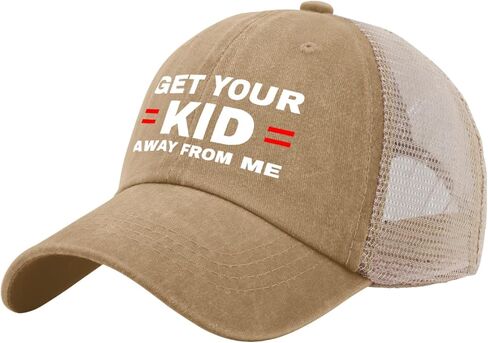 Get Your Kid Away from Me Hat Trucker Hat Women Funny Dad Hat Funny Birthday Gifts in Kuwait