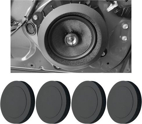 4PCS Speaker Foam Rings,High Resilience Foam 6.5 Speaker Baffle for Enhacing Sound,Universal Self-Adhesive 6.5 Speakers Rings Car Audio Accessories for Cars/SUVs/Trucks in Saudi Arabia