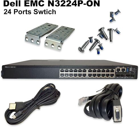 Dell EMC PowerSwitch N3224P -ON Ethernet Switch - 24 منافذ - قابلة للإدارة - 3 طبقة مدعومة - Modular - 944 W استهلاك الطاقة - الألياف البصرية ، الزوج الملتوي - منافذ POE - 1U عالية - قابلة للتطبيق - LI in Saudi Arabia