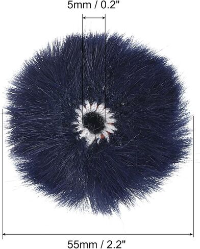 PATIKIL Furry Microphone Windscreen 7mm x 55mm Mic Cover Windshield for Indoor Outdoor Microphone White in Kuwait