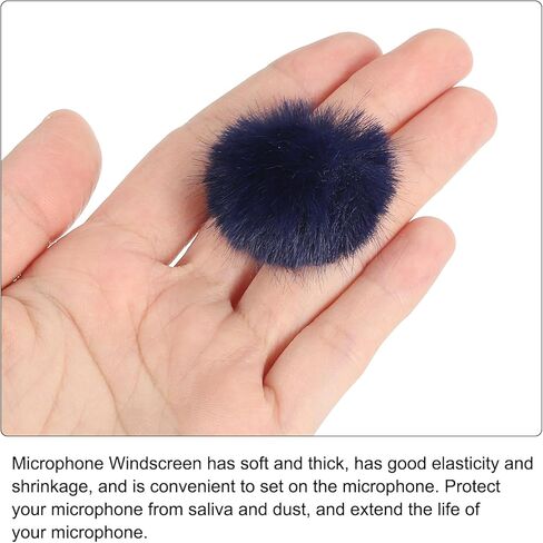 PATIKIL Furry Microphone Windscreen 7mm x 55mm Mic Cover Windshield for Indoor Outdoor Microphone White in Kuwait