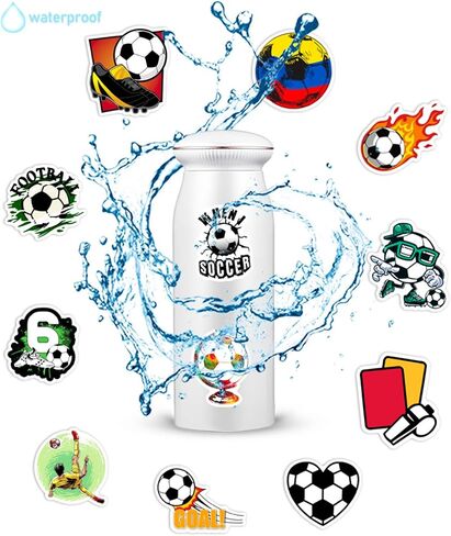 50pcs Soccer Sport Stickers for Teen, Cool Waterproof Vinyl Decal for Boy Kids Adult Student Water Bottle Laptop Phone Computer Skateboard Luggage Notebook in Kuwait