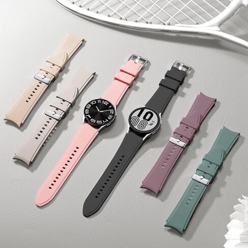 Easuny 6 Pack No Gap Bands متوافق مع Samsung Galaxy Watch 7 6 5 4 Fe 40mm 44mm ، أحزمة رياضية من السيليكون الناعمة لمراقبة Galaxy 5 Pro 45mm ، 6 4 كلاسيكي 47 مم 43 مم 46 مم 42 مم للرجال للنساء in Saudi Arabia