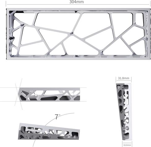 kutethy KY60 Hollow Out Aluminum Keyboard Case,60% Mechanical Keyboard Shell Custom Keyboard Barebones Compatible with Wooting60 Mad60 Win60 GH60 60HE(White) in Saudi Arabia