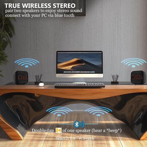 Bluetooth Speakers, Wireless Portable Bluetooth Speaker with Stereo Sound Robust Bass TWS Pairing| BT5.4 Hand-free Small Speaker with Strap for Travel Gym Home & Outdoor Activities,Gift for Girl Boy in Saudi Arabia