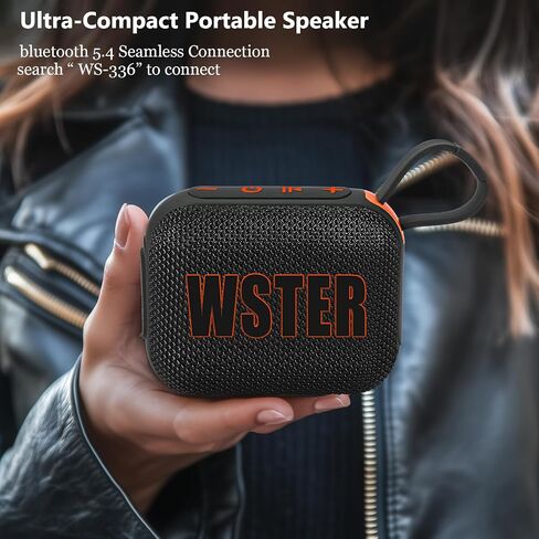 Bluetooth Speakers, Wireless Portable Bluetooth Speaker with Stereo Sound Robust Bass TWS Pairing| BT5.4 Hand-free Small Speaker with Strap for Travel Gym Home & Outdoor Activities,Gift for Girl Boy in Saudi Arabia