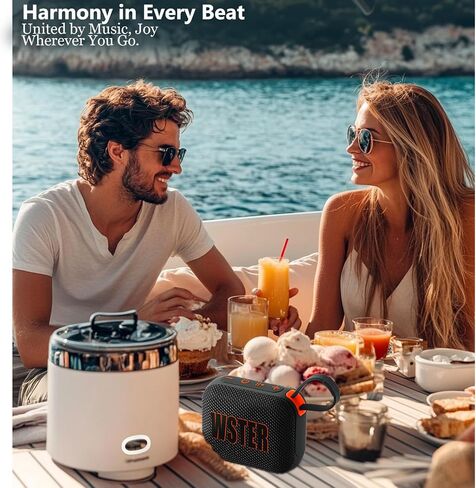 Bluetooth Speakers, Wireless Portable Bluetooth Speaker with Stereo Sound Robust Bass TWS Pairing| BT5.4 Hand-free Small Speaker with Strap for Travel Gym Home & Outdoor Activities,Gift for Girl Boy in Saudi Arabia