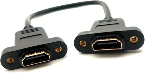 H&*igh qu>ality HDMI Compatible Converter Adapter Cable Extension Plug with Panel ho/*le v2.6 Black 30cm in Saudi Arabia