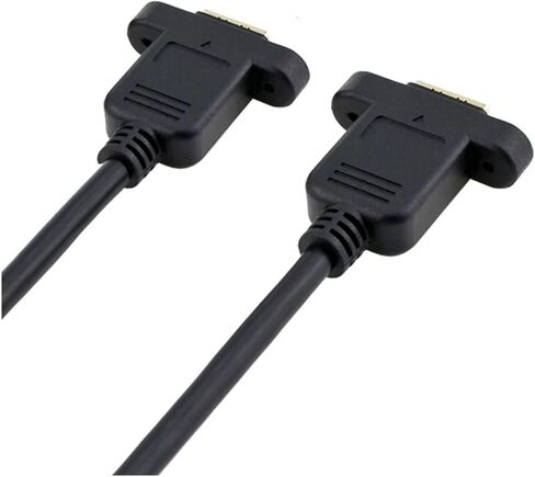 H&*igh qu>ality HDMI Compatible Converter Adapter Cable Extension Plug with Panel ho/*le v2.6 Black 30cm in Saudi Arabia