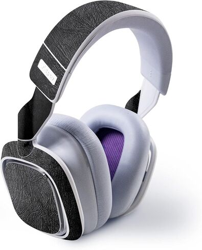 MightySkins Skin Compatible With Astro A30 Wireless Gaming Headset - Black Leather | Protective, Durable, and Unique Vinyl Decal wrap cover | Easy To Apply, Remove, and Change Styles | Made in the USA in Saudi Arabia